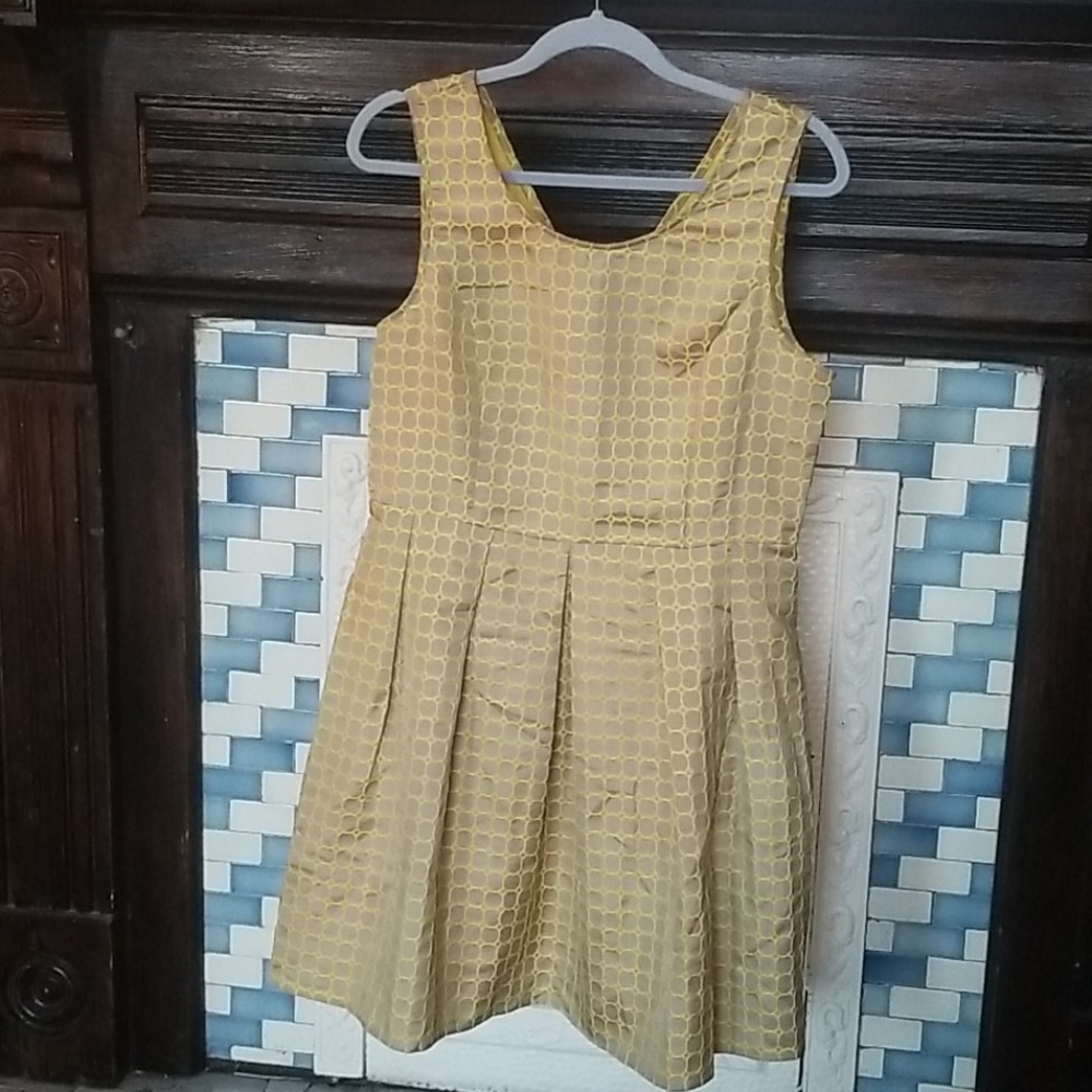 Luxe Apothetique Skater Dress Yellow/Beige